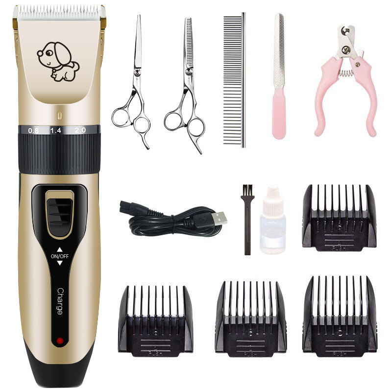 Amazon Electric Pet Hair Cutter Hair Clipper Dogs and Cats Pet Supplies Nail Clippers Scissors Set Pet Shaver