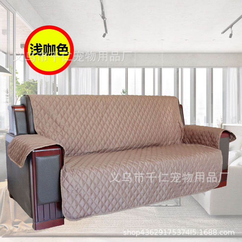 Amazon Hot Solid Color Pet Sofa Cushion Sofa Dog Bed Embossed Sofa Cushion Sofa Protective Pad
