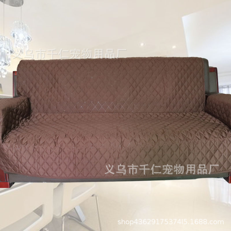 Amazon Hot Solid Color Pet Sofa Cushion Sofa Dog Bed Embossed Sofa Cushion Sofa Protective Pad