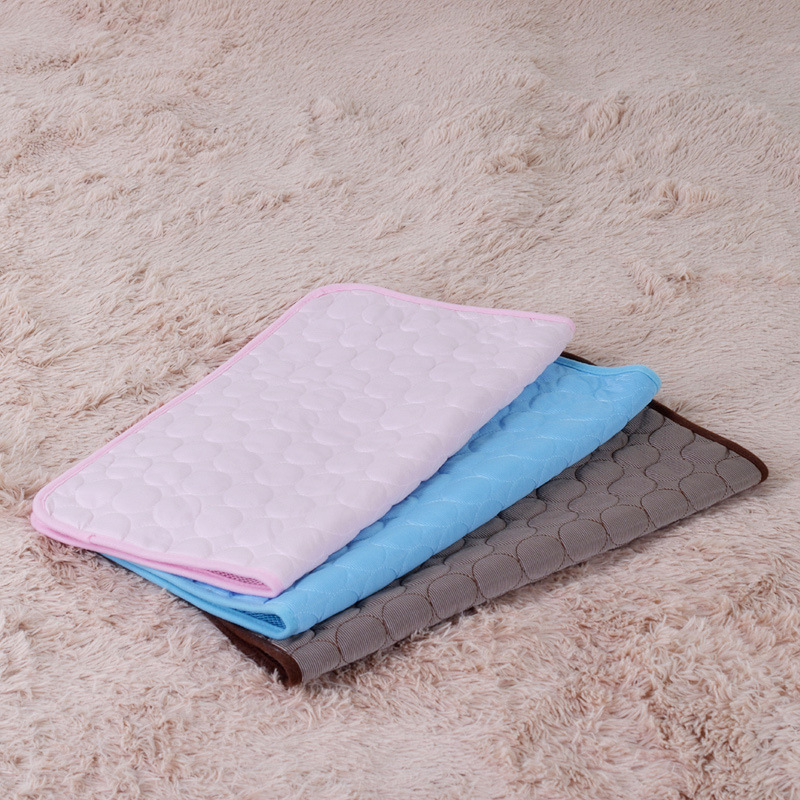Summer Pet Cold Pad Cold Feeling Ice Silk Cooling Mat Dog Cat Mat Household Car Pet Sofa Cushion Supplies