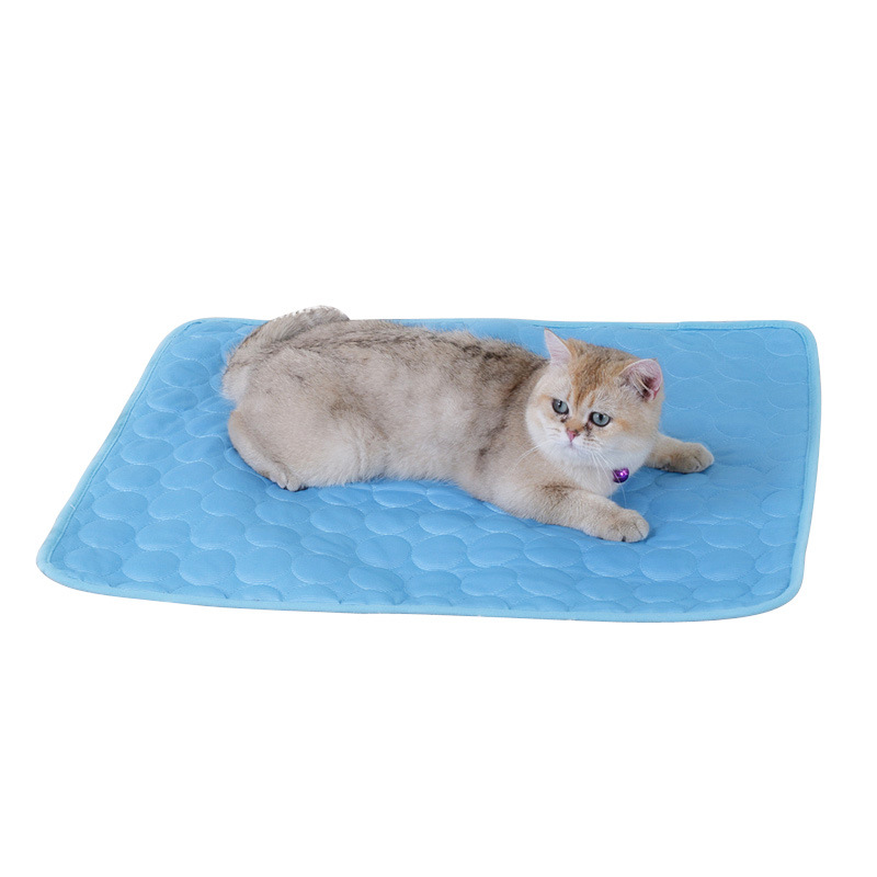 Summer Pet Cold Pad Cold Feeling Ice Silk Cooling Mat Dog Cat Mat Household Car Pet Sofa Cushion Supplies