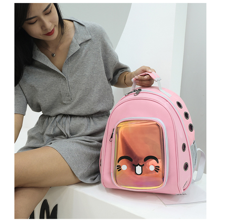 Spot Portable Cat Bag Space Capsule Laser Pet Backpack Large Capacity Backpack Cat Transparent Bag