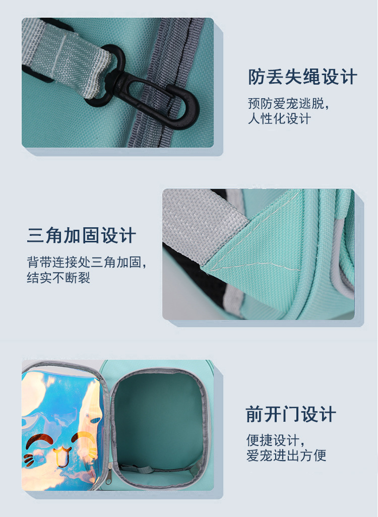 Spot Portable Cat Bag Space Capsule Laser Pet Backpack Large Capacity Backpack Cat Transparent Bag