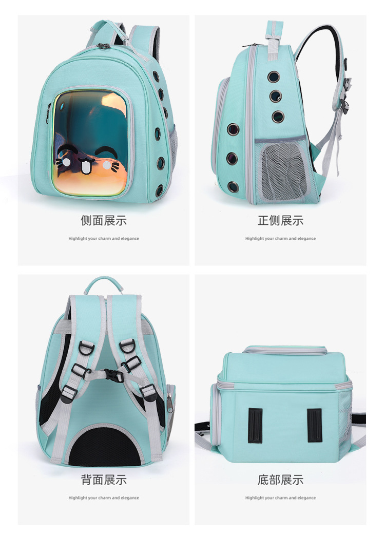 Spot Portable Cat Bag Space Capsule Laser Pet Backpack Large Capacity Backpack Cat Transparent Bag