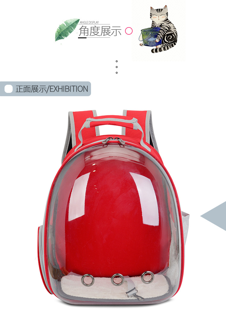 SOURCE Factory Transparent Pet Bag Solid Color Portable Dog Bag Outdoor Cat Bag Large Capacity Pet Backpack Pet Supplies SOURCE Factory Transparent Pet Bag Solid Color Portable Dog Bag Outdoor Cat Bag Large Capacity Pet Backpack Pet Supplies