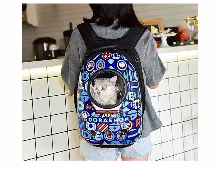 Double Shoulder Breathable Space Capsule Pet Backpack Carry out Transparent Dogs and Cats Backpack Pet Supplies Pet Bag