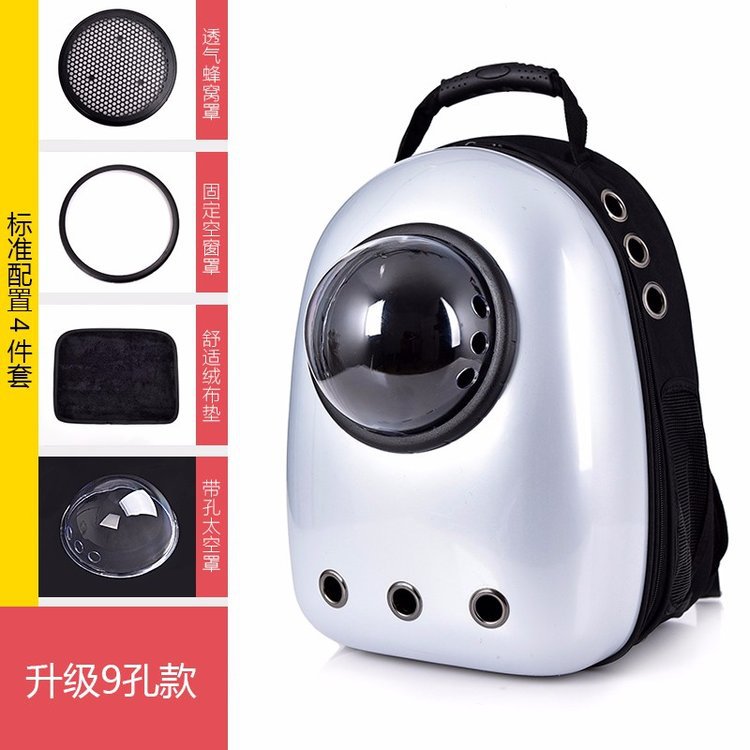Double Shoulder Breathable Space Capsule Pet Backpack Carry out Transparent Dogs and Cats Backpack Pet Supplies Pet Bag