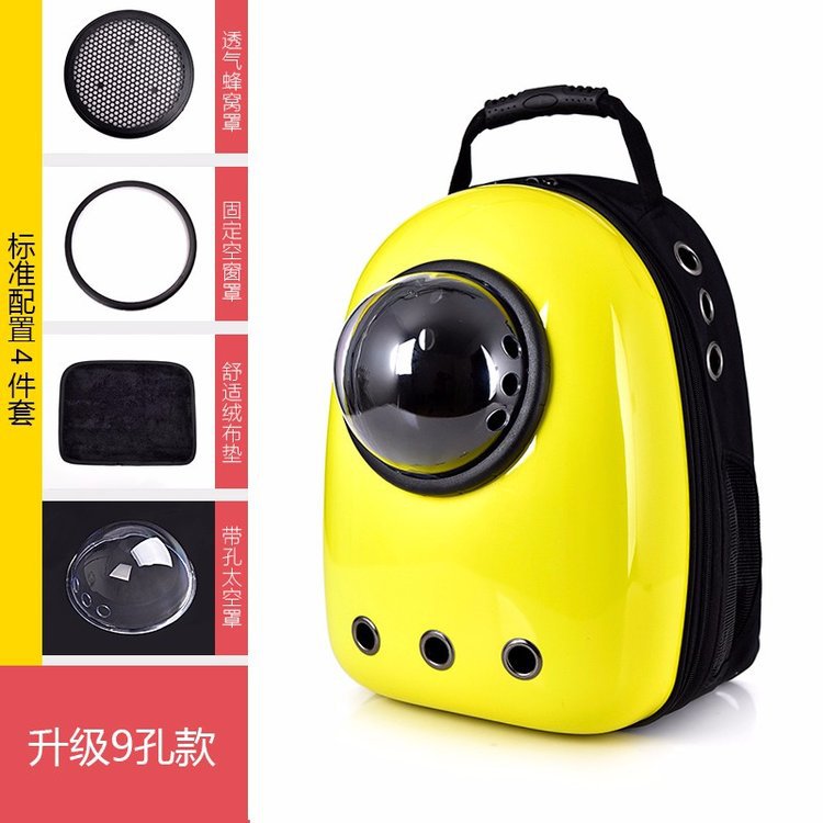 Double Shoulder Breathable Space Capsule Pet Backpack Carry out Transparent Dogs and Cats Backpack Pet Supplies Pet Bag