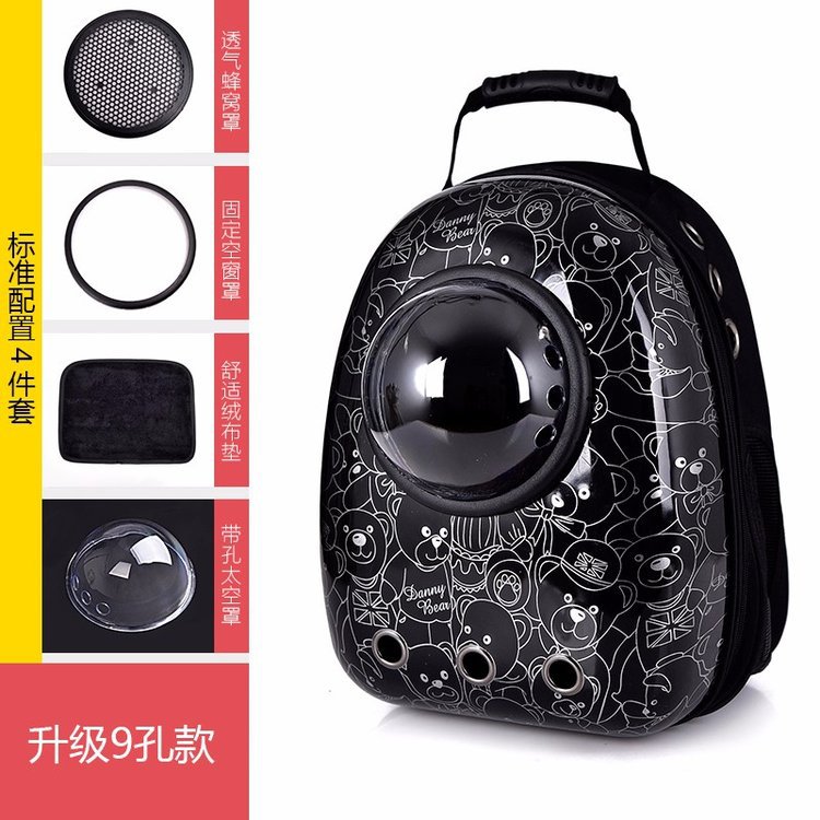 Double Shoulder Breathable Space Capsule Pet Backpack Carry out Transparent Dogs and Cats Backpack Pet Supplies Pet Bag