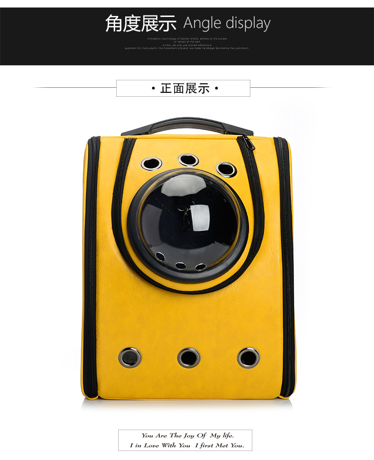 Cross-Border Pure Color Pu Pet Backpack for Outing Portable Pet Bag Cat Bag Pet Dog Backpack Pet Supplies Cross-Border Pure Color Pu Pet Backpack for Outing Portable Pet Bag Cat Bag Pet Dog Backpack Pet Supplies