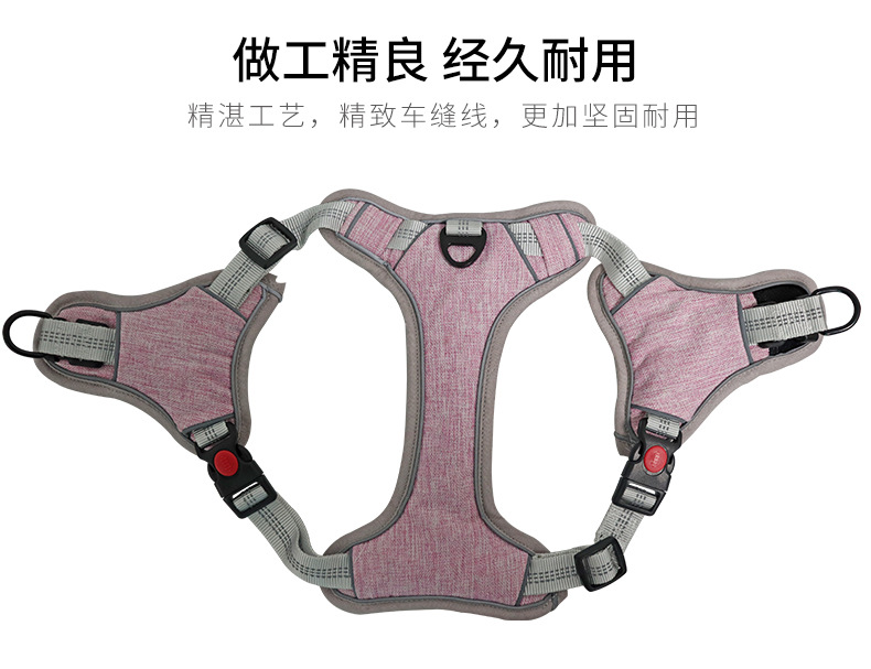 Amazon Hot Pet Outing Chest Back Adjustable Release Buckle Reflective Chest Back Medium Large Dog Comfortable Chest Strap Amazon Hot Pet Outing Chest Back Adjustable Release Buckle Reflective Chest Back Medium Large Dog Comfortable Chest Strap