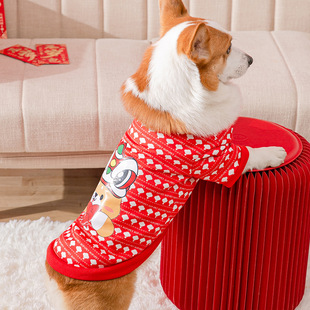 New Autumn and Winter Puppy Dog Spring Sweater Cat Two Feet Apparel Small Dog Cute Cartoon Tie Pet Clothes