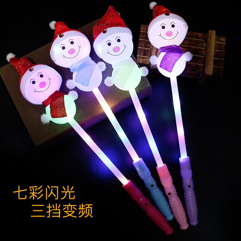 Christmas Snowman Glow Stick Stall Hot Sale Christmas Ball Shiny Props New Creative Christmas Luminous Toys