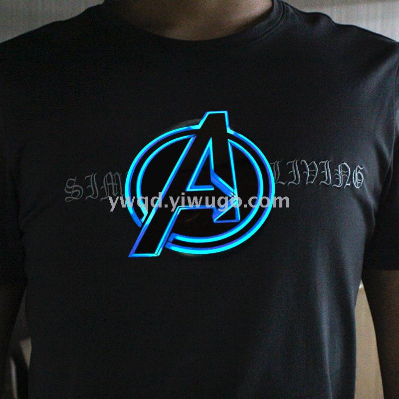 ZD-Direct Selling El Cold Light Film Clothes Sticker Luminous Toys Voice Control Lighting Clothes Marvel El Cold Light Film