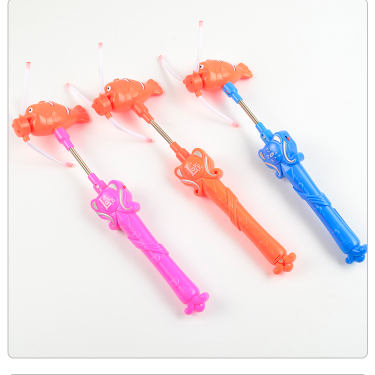 Night Market Hot Selling Stall Children 'S Luminous Toys Electric Fish Windmill Creative Flash Music Fairy Magic Wand Wholesale