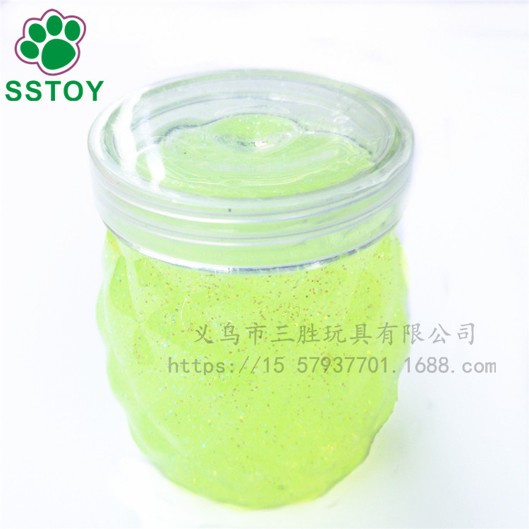 Children's non-toxic crystal color mud fruit crystal clay plasticine creative hand diy6 color large pineapple can