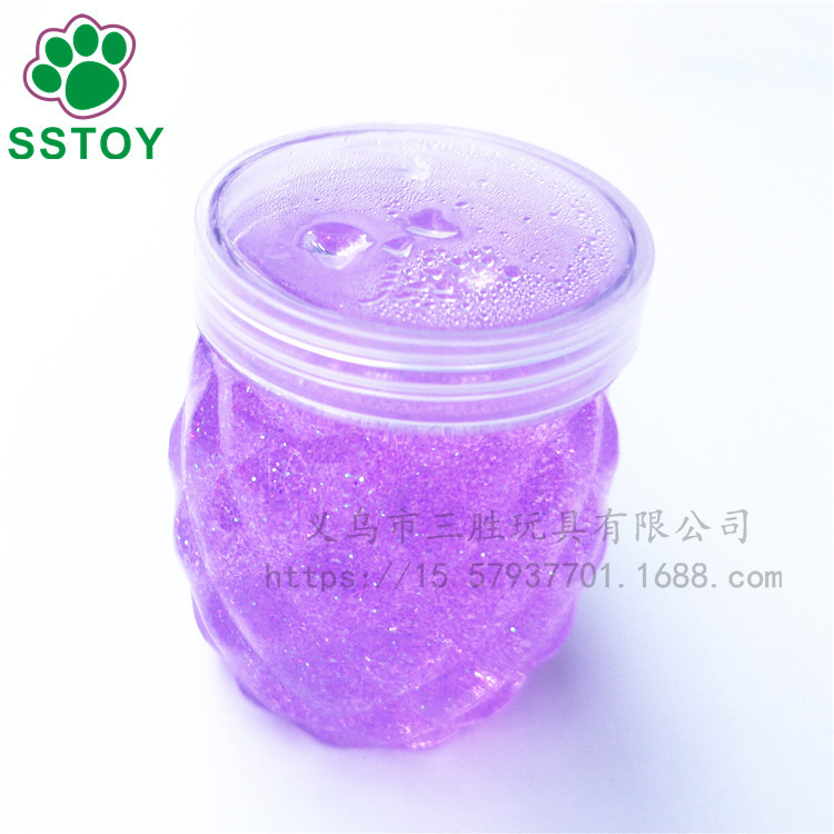 Children's non-toxic crystal color mud fruit crystal clay plasticine creative hand diy6 color large pineapple can