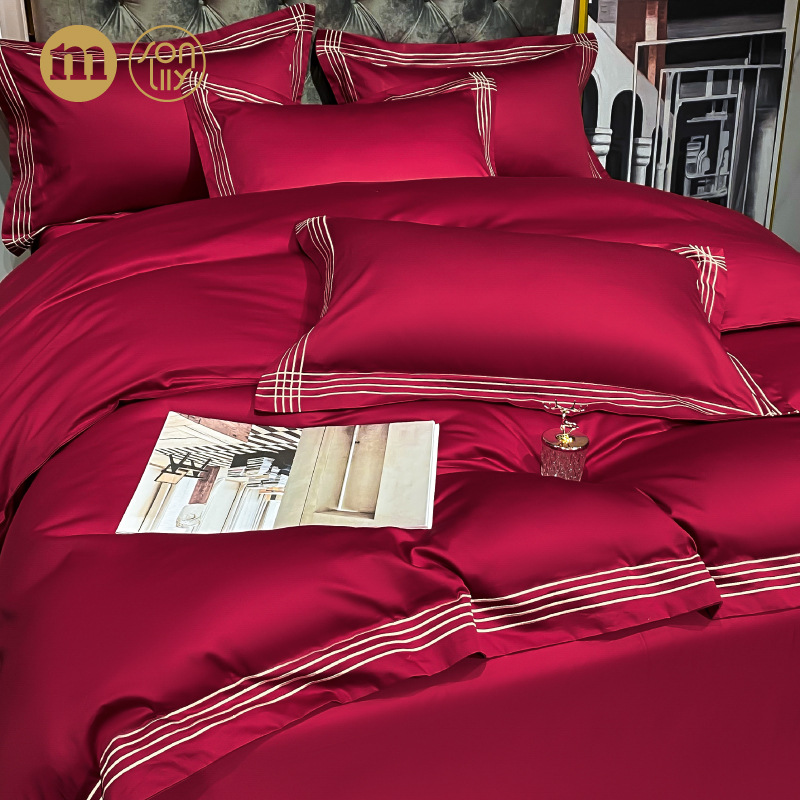 Wedding bedding 100S All Cotton Pure Cotton New Wedding Celebration Quilt Happy Quilt High-End Wedding Room