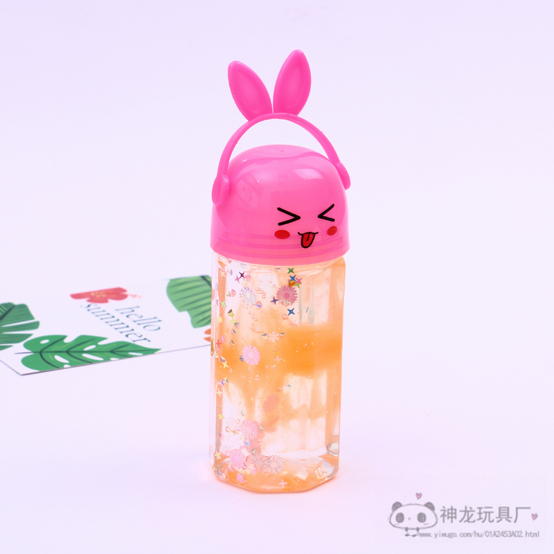Cute Cartoon Expression Transparent Canned Crystal Clay Children&#039;s DIY Toy Set Clay Lime Plasticine