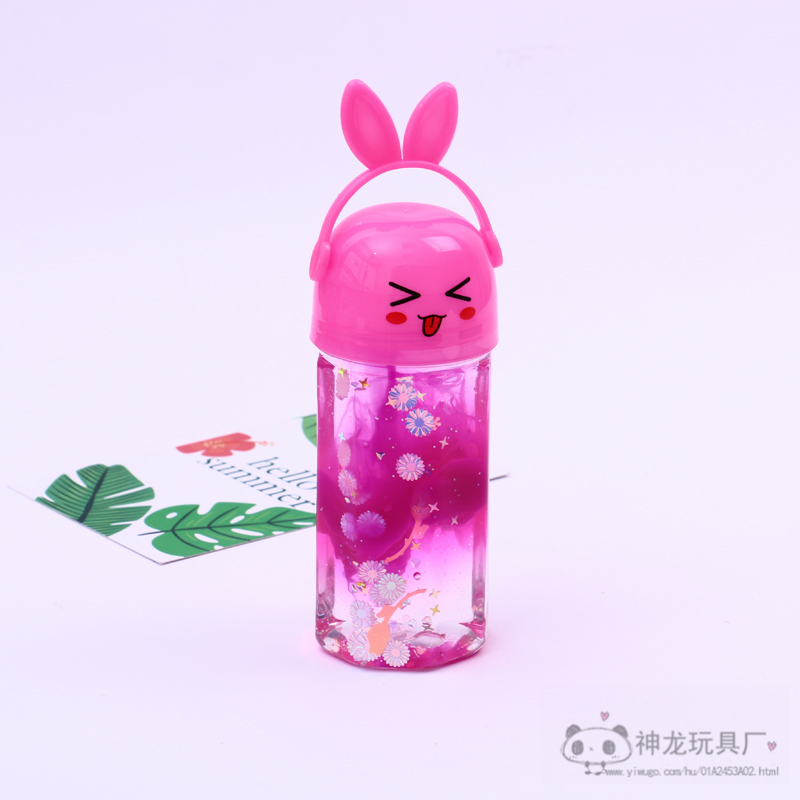 Cute Cartoon Expression Transparent Canned Crystal Clay Children&#039;s DIY Toy Set Clay Lime Plasticine