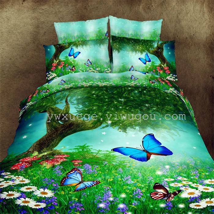 Snow pigeon home textiles autumn/winter set of four new super soft warm Kiss Liv velvet wedding bedding 3D stereo factory outlets-flower fairy Snow pigeon home textiles autumn/winter set of four new super soft warm Kiss Liv velvet wedding bedding 3D stereo factory outlets-flower fairy