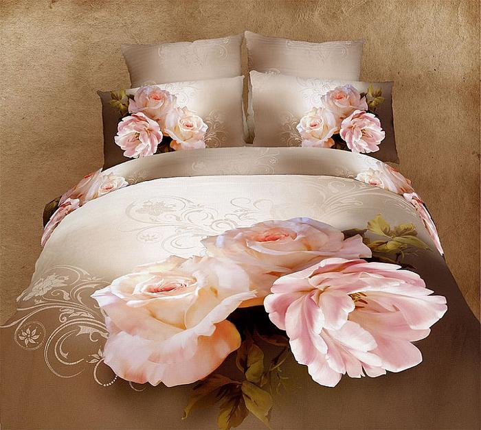 3D painting floral cotton four set elegant wedding bedding factory outlets selling roses bedding