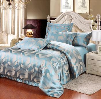 Yiwu snow pigeon spinning Tencel satin Jacquard wedding bedding package 4PCS bedding set 2015