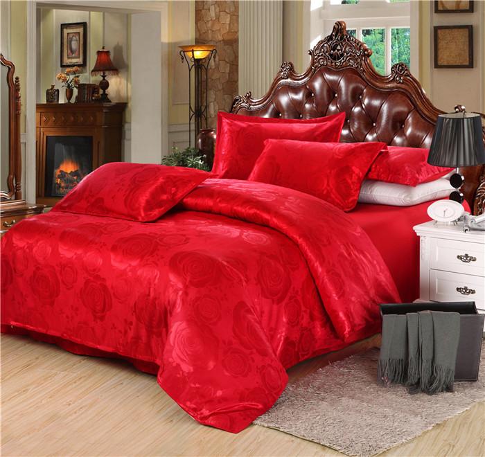 Ywxuege tiansi cotton satin-jacquard four-piece wedding bedding set olandi - milk white export Ywxuege tiansi cotton satin-jacquard four-piece wedding bedding set olandi - milk white export