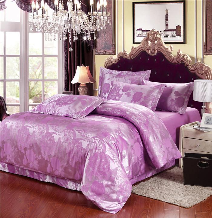 Yiwu snow pigeon home textile tiansi cotton satin jacquard three or four sets of wedding bedding set new style Yiwu snow pigeon home textile tiansi cotton satin jacquard three or four sets of wedding bedding set new style