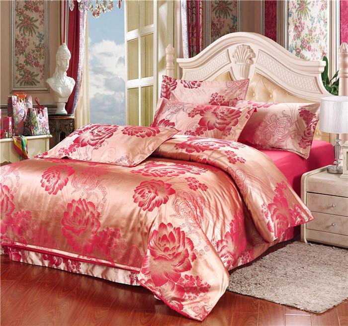 Yiwu snow pigeon spinning Tencel satin Jacquard wedding bedding package 3or4 pieces bedding set 2015 Yiwu snow pigeon spinning Tencel satin Jacquard wedding bedding package 3or4 pieces bedding set 2015