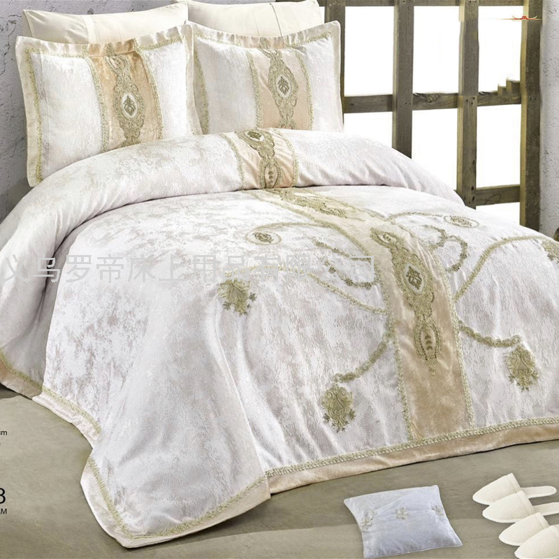 European-Style Four-Piece Set European-Style Home Textile Four-Six-Piece Set Model Room Wedding Bedding Bedspread Cotton Green European-Style Four-Piece Set European-Style Home Textile Four-Six-Piece Set Model Room Wedding Bedding Bedspread Cotton Green