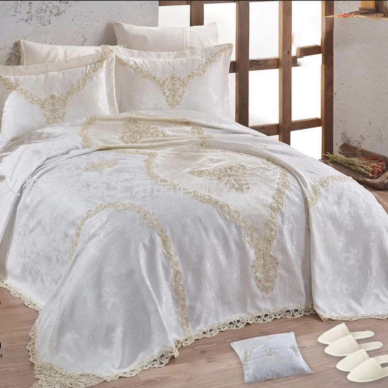 European-Style Four-Piece Set European-Style Home Textile Four-Six-Piece Set Model Room Wedding Bedding Bedspread Cotton Green European-Style Four-Piece Set European-Style Home Textile Four-Six-Piece Set Model Room Wedding Bedding Bedspread Cotton Green