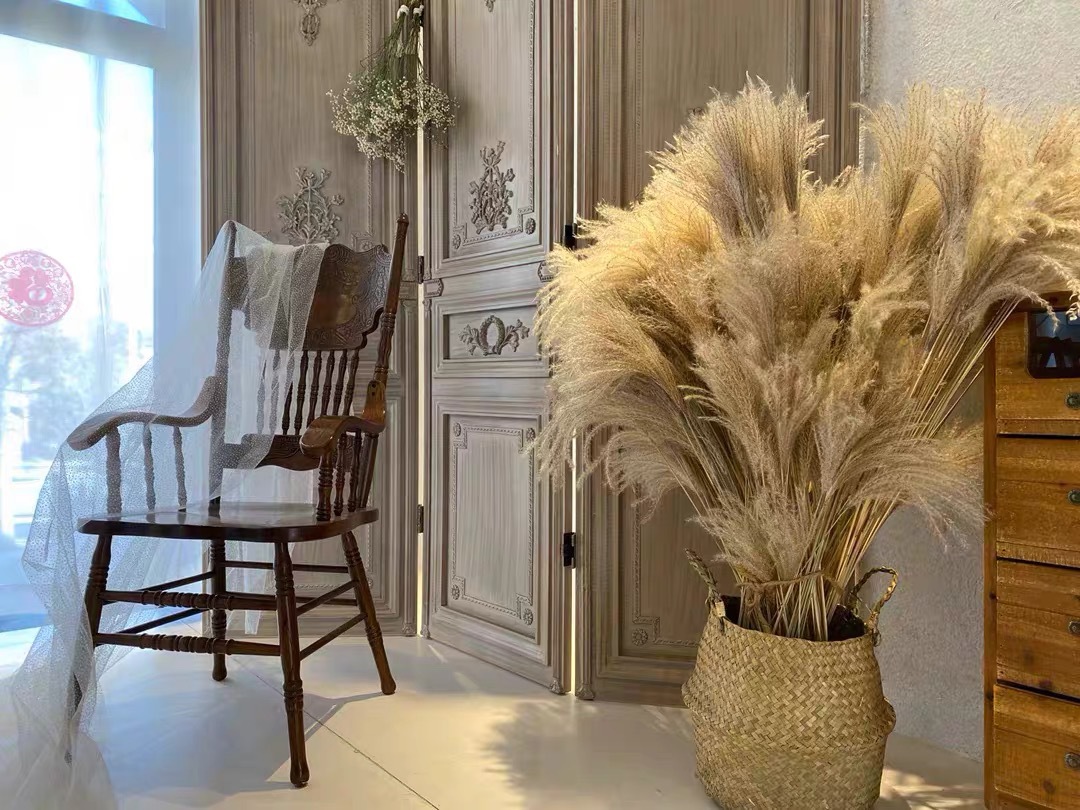 Bouquet Window Decorative Ornament Reed Flower Horsetail Whisk Floating and Heavy Flower Dried Flower Wedding Props Bouquet Window Decorative Ornament Reed Flower Horsetail Whisk Floating and Heavy Flower Dried Flower Wedding Props