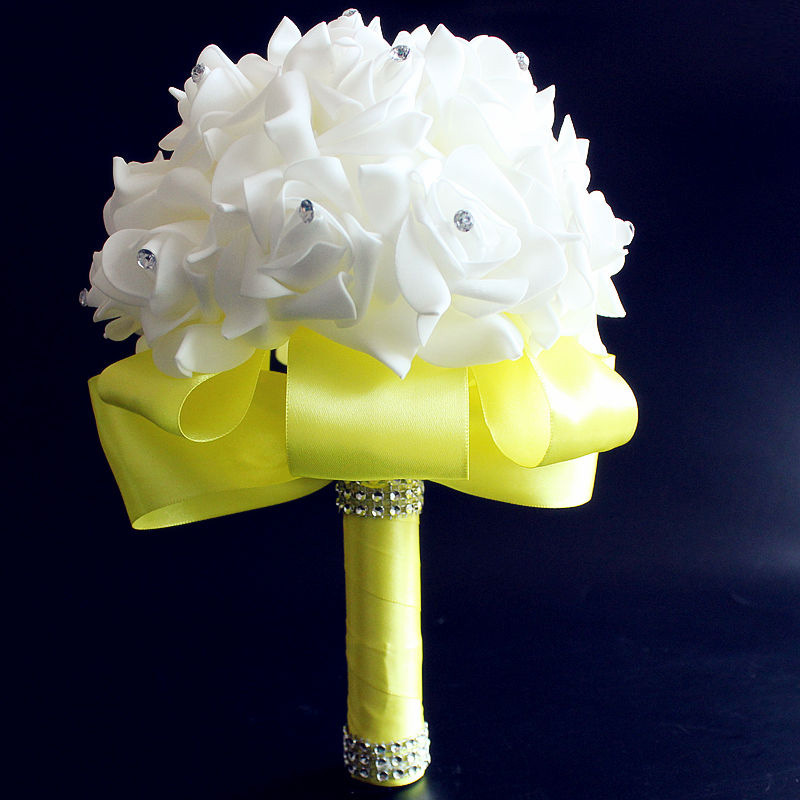 Xf09 Bridal Bouquet Wholesale Wedding Foam Simulation Bouquet Wedding Flower Factory in Stock Cross-Border Supply