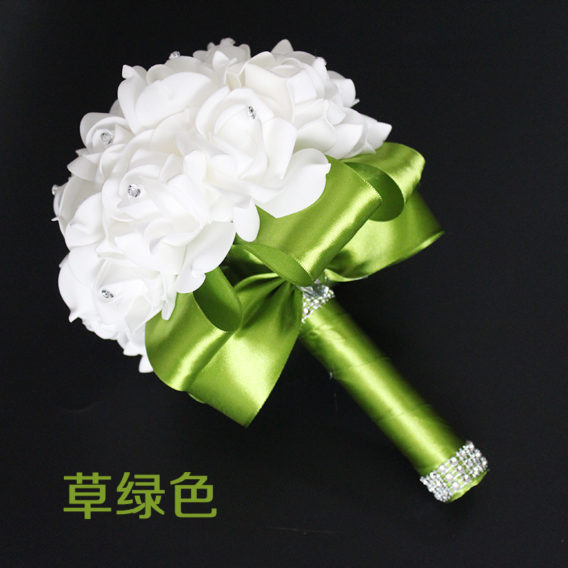 Bouquet Wholesale Wedding Foam Simulation Bouquet Wedding Flower Factory in Stock Cross-Border Supply Bridal Bouquet
