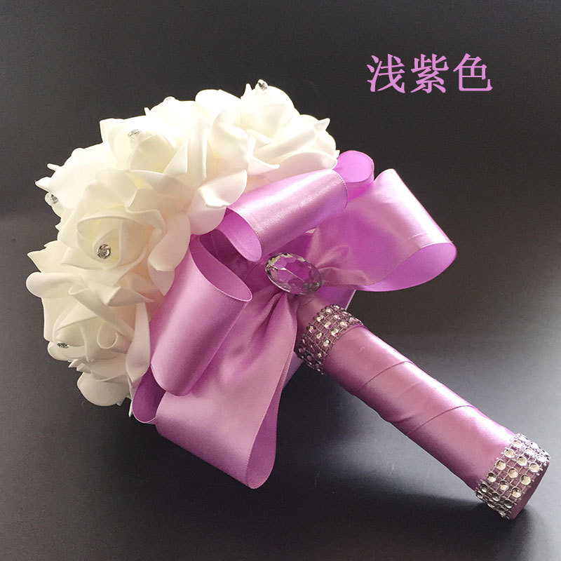 Bouquet Wholesale Wedding Foam Simulation Bouquet Wedding Flower Factory in Stock Cross-Border Supply Bridal Bouquet