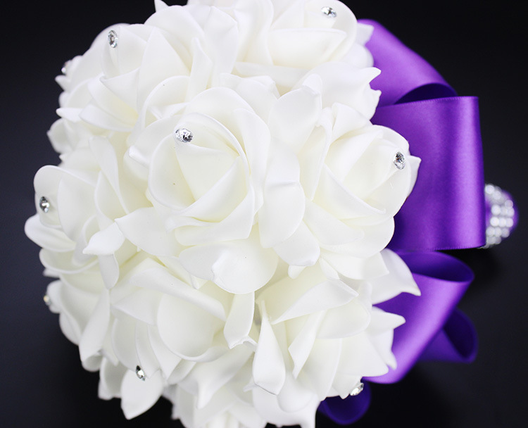Bouquet Wholesale Wedding Foam Simulation Bouquet Wedding Flower Factory in Stock Cross-Border Supply Bridal Bouquet
