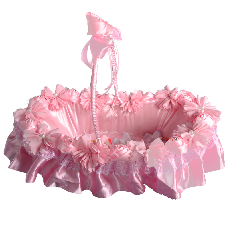 Factory direct sale exclusive new exquisite wedding flowers wedding candy baskets wholesale wedding flower basket