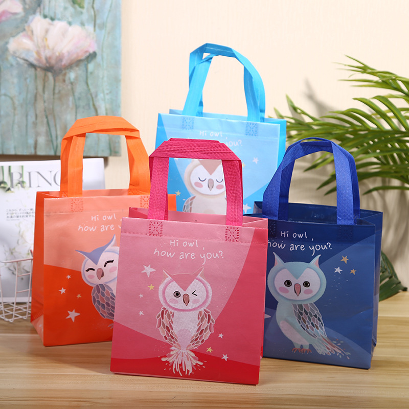 New Wedding Gift Non-Woven Hand Shopping Bag Color Film Packaging Gift Bag Take-out Packing Bag