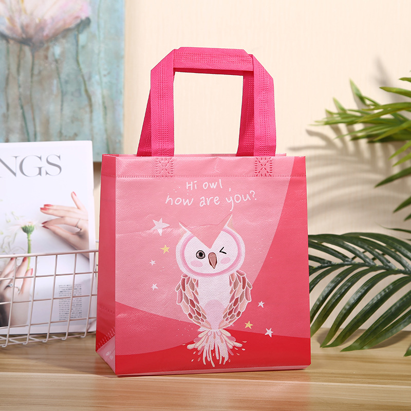 New Wedding Gift Non-Woven Hand Shopping Bag Color Film Packaging Gift Bag Take-out Packing Bag