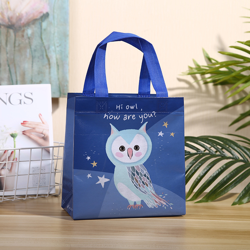 New Wedding Gift Non-Woven Hand Shopping Bag Color Film Packaging Gift Bag Take-out Packing Bag