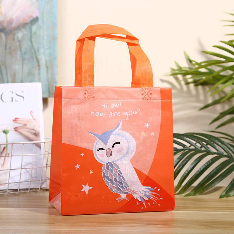 New Wedding Gift Non-Woven Hand Shopping Bag Color Film Packaging Gift Bag Take-out Packing Bag