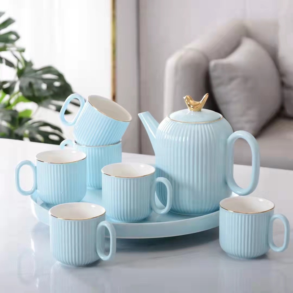 1 Pot 6 Cups Simple Style New Drinking Ware Entry Lux Style Wedding Gift Giving Presents Gift Company Benefits
