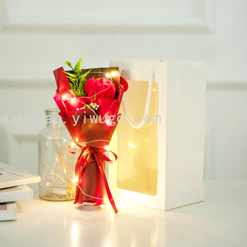 Decorative Craft Soap Soap Flower Wedding Gift Rose Flower Box Wedding Valentine's Day Handbag Led Light Hand Gift Decorative Craft Soap Soap Flower Wedding Gift Rose Flower Box Wedding Valentine's Day Handbag Led Light Hand Gift