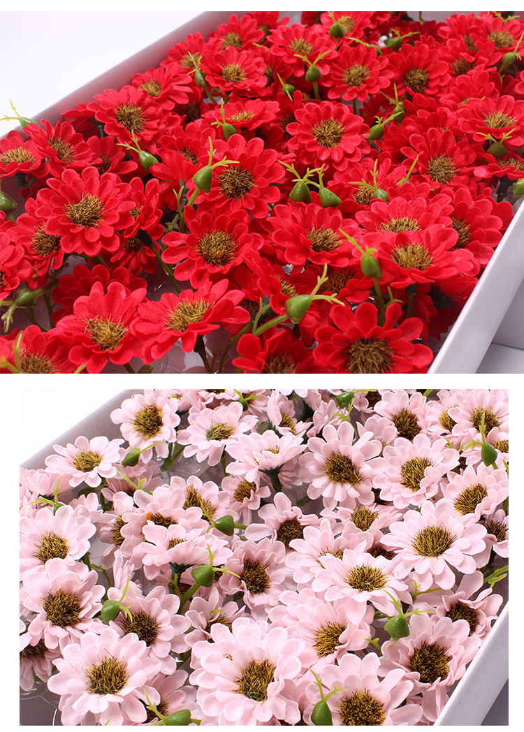 Christmas Bouquet Wedding Gift Box Simulation African Chrysanthemum Fake Flower Soap Rose Perianth Ono Chrysanthemum Craft Gift