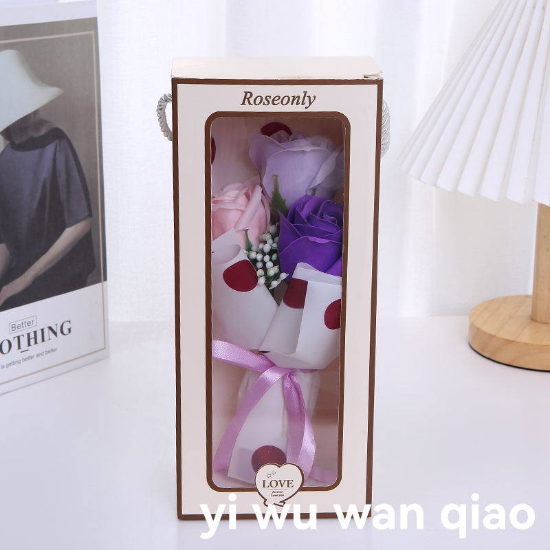 Christmas Valentine&#039;s Day Mother&#039;s Day Women&#039;s Day Simulation Bar Soap Rose Wedding Gift Box