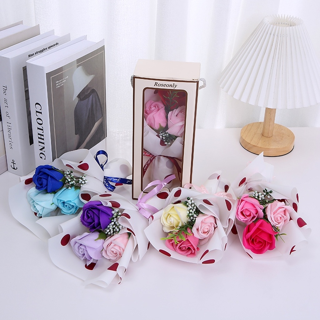 Christmas Valentine's Day Mother's Day Women's Day Simulation Bar Soap Rose Wedding Gift Box Christmas Valentine's Day Mother's Day Women's Day Simulation Bar Soap Rose Wedding Gift Box
