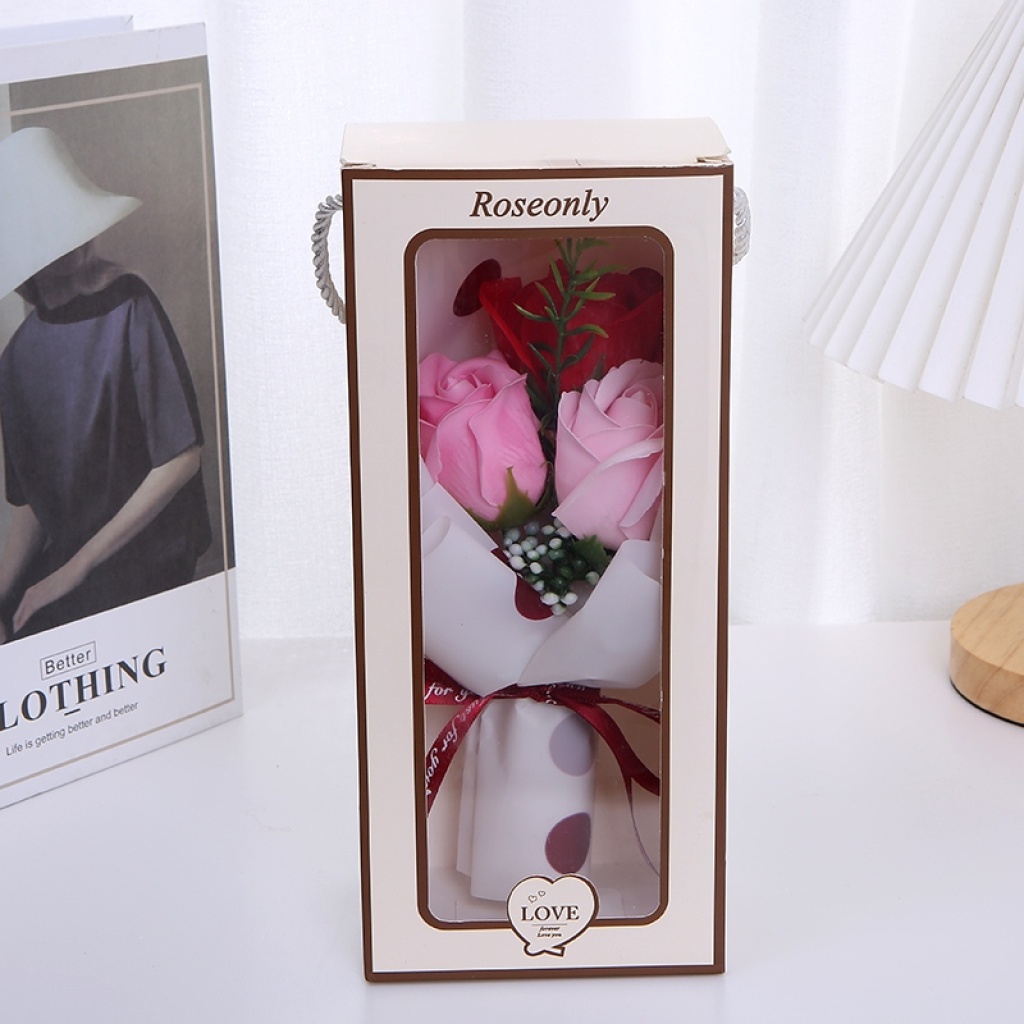 Christmas Valentine's Day Mother's Day Women's Day Simulation Bar Soap Rose Wedding Gift Box Christmas Valentine's Day Mother's Day Women's Day Simulation Bar Soap Rose Wedding Gift Box