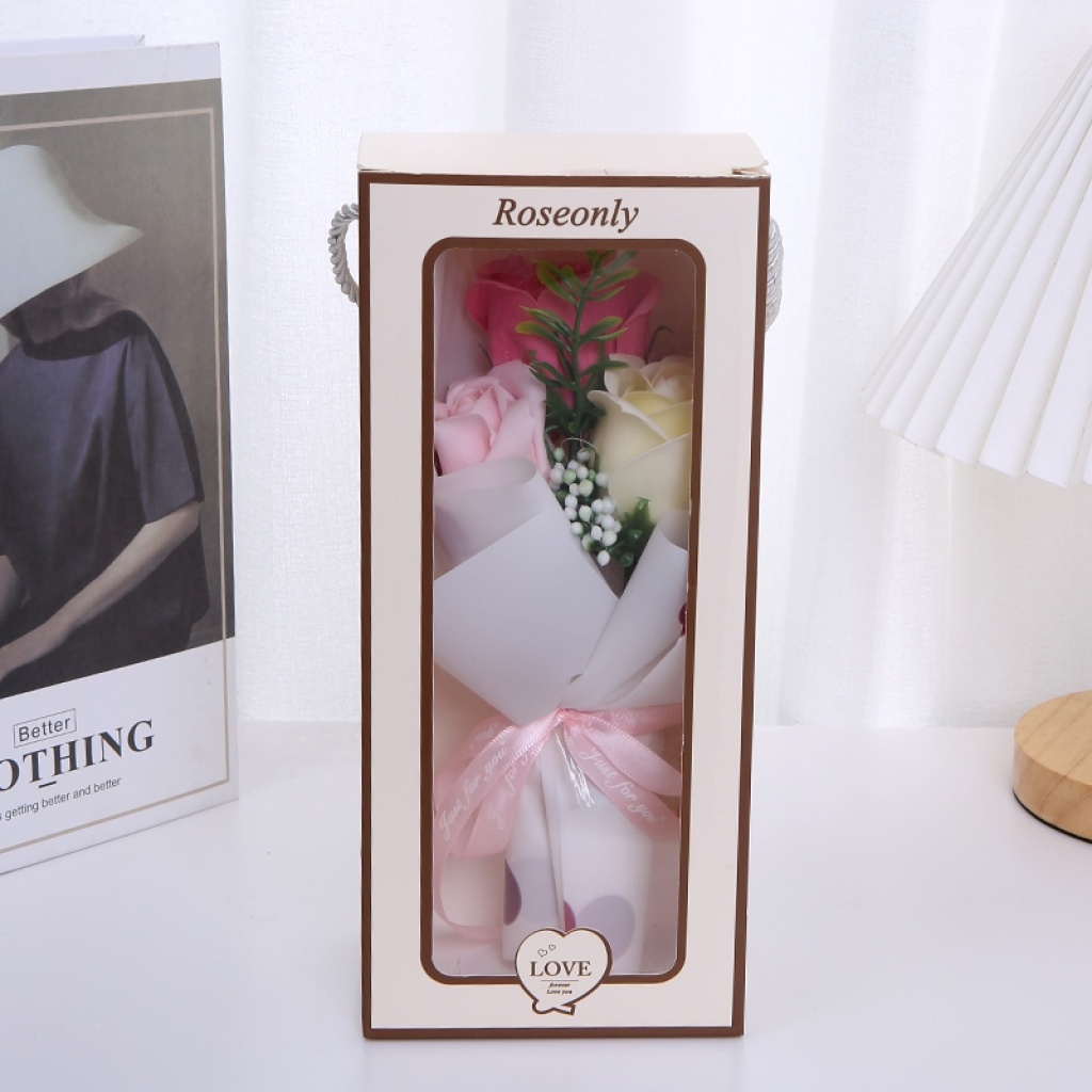 Christmas Valentine's Day Mother's Day Women's Day Simulation Bar Soap Rose Wedding Gift Box Christmas Valentine's Day Mother's Day Women's Day Simulation Bar Soap Rose Wedding Gift Box