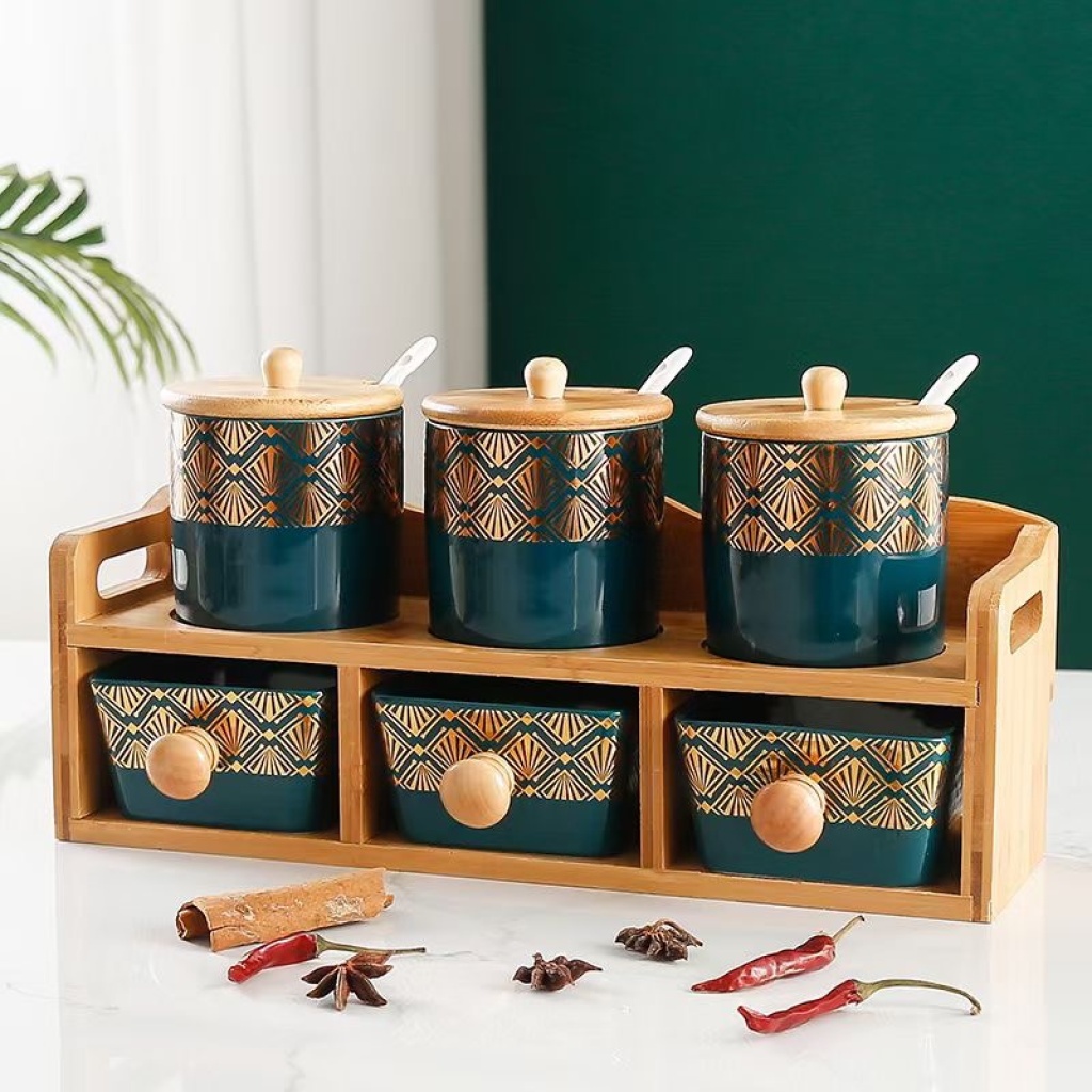 6-Piece Seasoning Jar Set Deer Condiment Dispenser 1380 Degrees High Temperature Fired Porcelain Delicate Wedding Gift 6-Piece Seasoning Jar Set Deer Condiment Dispenser 1380 Degrees High Temperature Fired Porcelain Delicate Wedding Gift